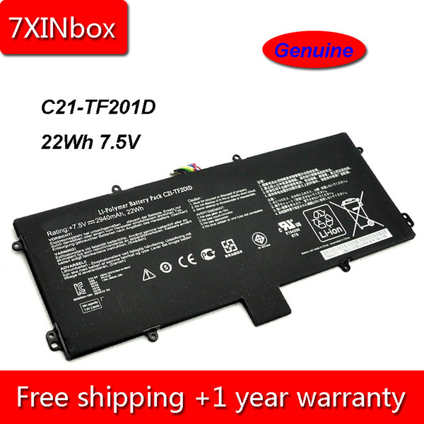 7XINbox 22Wh 2940mAh 7.5V Genuine C21-TF201D Laptop Battery For Asus Eee Pad Transformer Prime TF201 TF201-C1-GR TF201-1B04