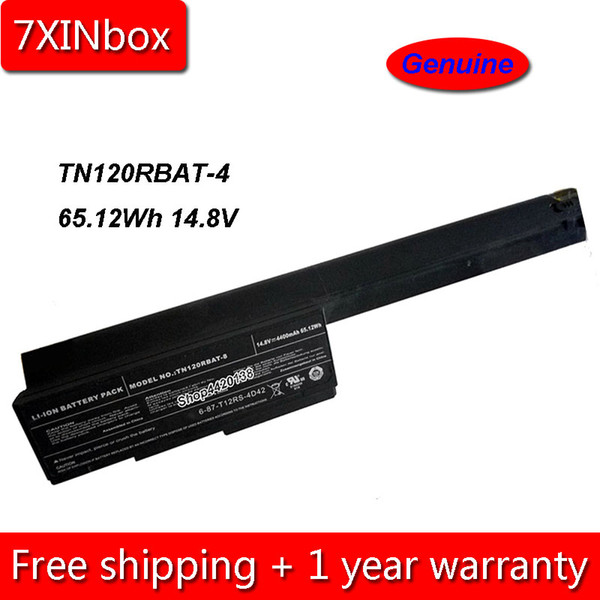 7XINbox 65.12Wh 4400mAh 14.8V Genuine TN120RBAT-8 Laptop Battery For Clevo TN120RBAT-4 6-87-T12RS-4D42 Series Tablet