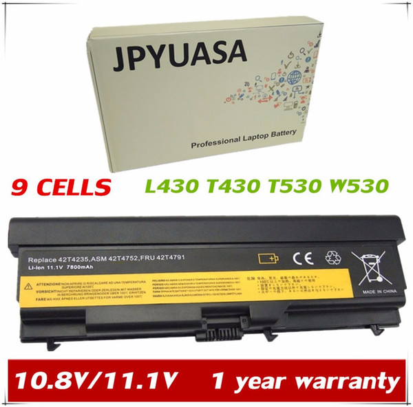 JPYUASA 57Y4185 42T4703 42T4752 Battery For Lenovo ThinkPad L430 T430 T530 W530 42T4235 42T4731 42T4733 42T4737 42T4753 42T4757