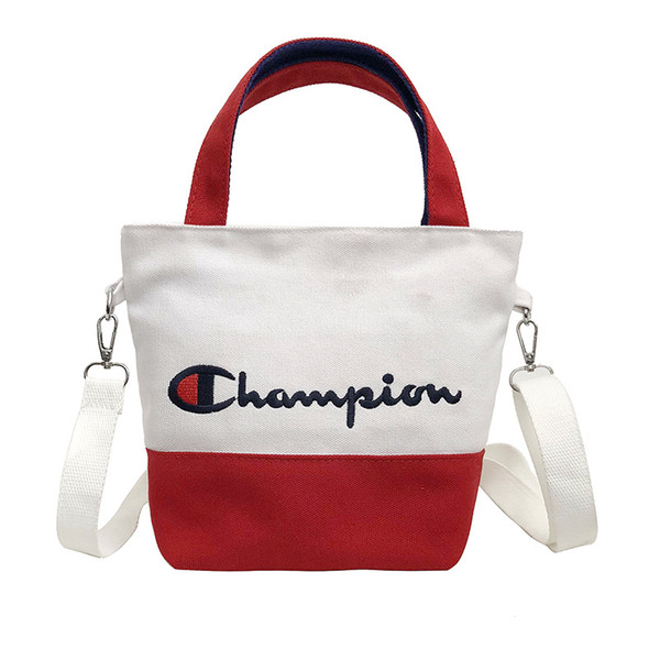 champions woman shopping bag handbags letter embroider handbag canvas bag crossbody bags one shoulder casual fashion C3156