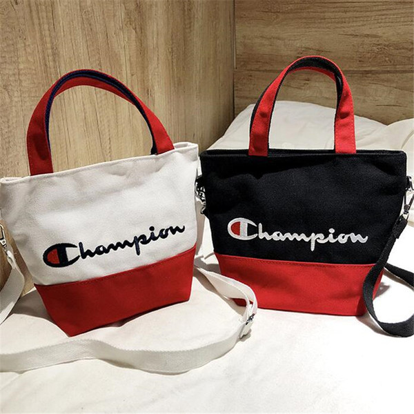 canvas bag champion handbag one shoulder casual crossbody bags fashion woman shopping bag INS boutique handbags C3156