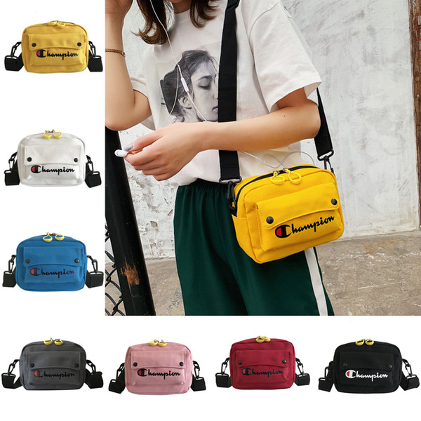 Champion Canvas Bags Brand Designer Shoulder Bags Men Women Funny Packs Chest Waist Bag Unisex Backpack Knapsack Wallet Purse New C51301