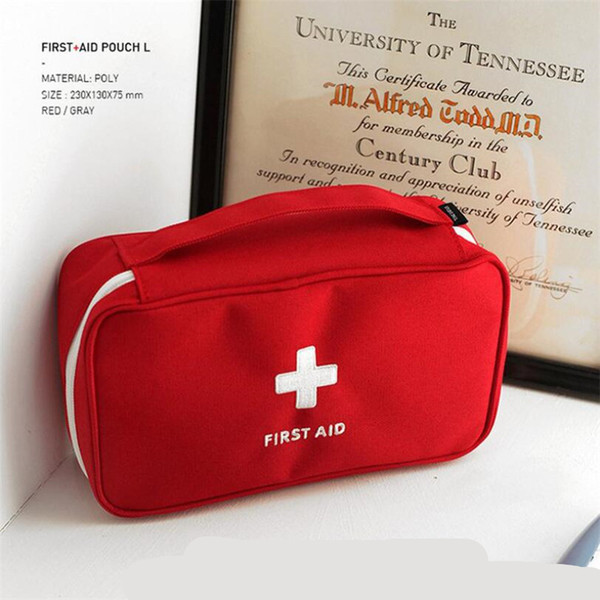 Empty First Aid Kit Portable Family Medicine Storage Bags Home Office Survival Medical Pouches Outdoor Travel Emergency Rescue Box A443