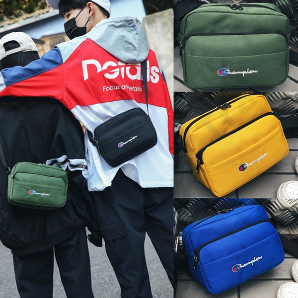 Champions Crossbody Bag 2019 Fashion Men Women Shoulder Messenger Bags Classic Solid Color Adjustable Strap 23*6*17cm 6 Color New C3269