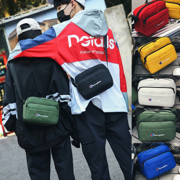 Champions Crossbody Bag 2019 Fashion Men Women Shoulder Messenger Bags Classic Solid Color Adjustable Strap 23*6*17cm 6 Color C3269