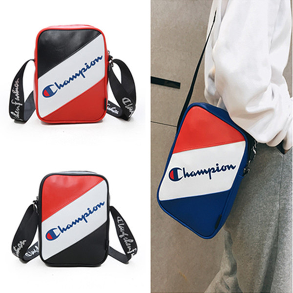 Champion Leather Bags Brand Letter Funny Pack Crossbody Shoulder Bags Striped Patchwork Waist Chest Bag Mens Women Handbags C51004