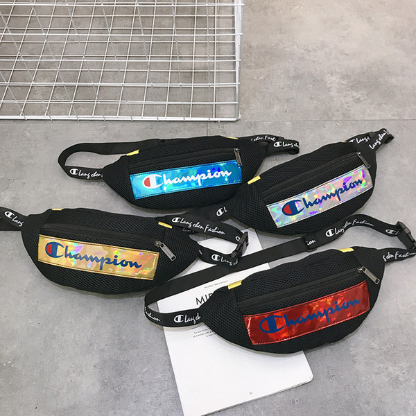 Champion Waist Bags Brand Designer Funny Pack Laser Letter Shoulder Bags Casual Handbags Purses Chest Pack Hot Sale C51003