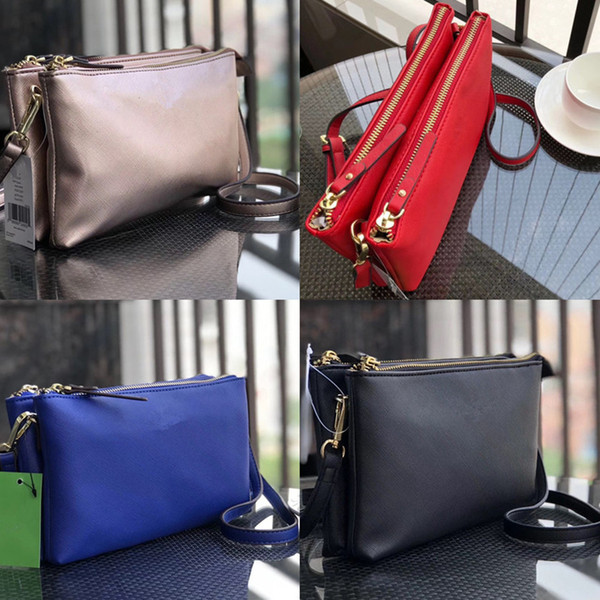 Women KS Handbags PU Leather Wallet One Shoulder Crossbody Bags Double Layer Zipper Backpack Fashion Lady Purse 2019 C41702