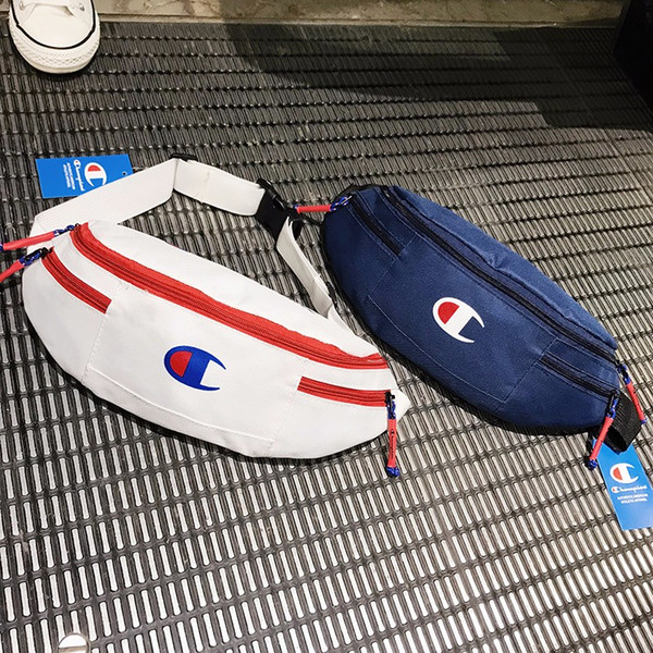 champion print wallet pocket bags shoulder bag purse fashion outdoor messenger bag retractable strap zipper decoration 4color C3277