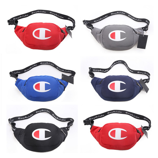 Champion Letter Funny Pack Waist Belt Bag Unisex Women Men One Shoulder Shopping Travel Sports Outdoor Zipper Bags 5 Color New C51104