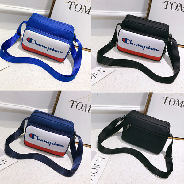 Unisex Champions Letter Messenger Shoulder Bag Brand Waterproof Oxford Men Women Belt Bags Design Handbag Travel Shop Zipper Tote New C51005