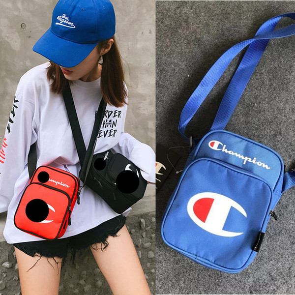 Champions Letter Print Messenger Bag Casual Sport Double Layers Shoulder Bags Men Women Crossbody School Preppy Satchel 3 Color C494