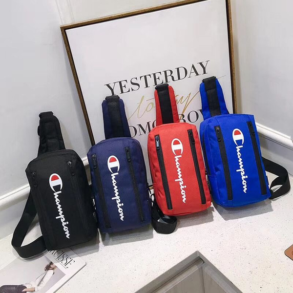 2019 Champion Letter Printed Bags Messenger Bag Purse Wallet Pocket Double Zipper Fashion Outdoor Waist Bag Travel Backpack Hot SellingB3292