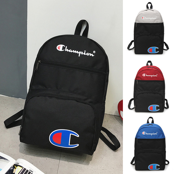 Champions Backpack Men Women Fashion Shoulder Bag Contrast Color Travel School Bags Laptop Backpacks Rucksack 31*44*17cm 4 Color New C3276