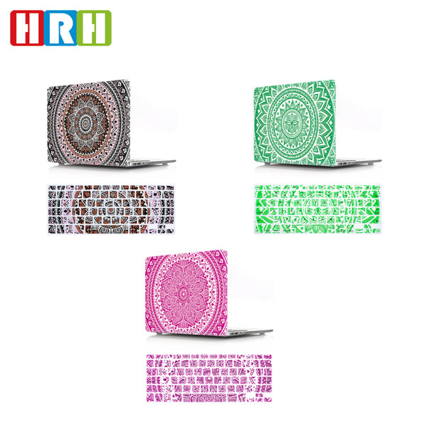 HRH Mandala Flower Keyboard Cover Hard Case Protective Hard Plastic Case Sleeve for Macbook Air A1932 Case 2018 11 12 13 15