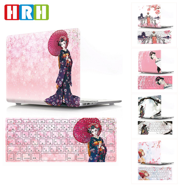 HRH Kimono Keyboard Cover Hard Case Protective Hard Plastic Case Sleeve for Macbook Air A1932 Case 2018 11 12 13 15