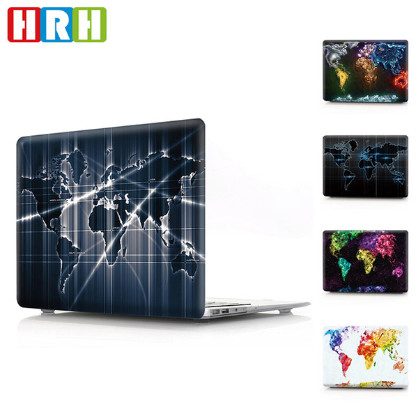 HRH World Map PC Laptop Body Shell Protective Hard Plastic Case Sleeve for Macbook Air A1932 Case 2018 11 12 13 15