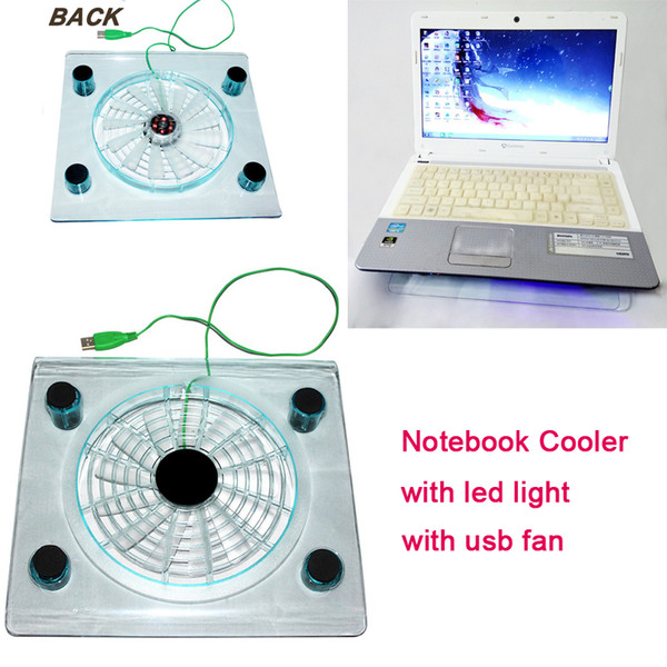 Laptop Cooling Mini Fan USB Interface Cooling Pad With LED Light Protect Notebook Safety Fans For 10-14 inch Laptop Computer