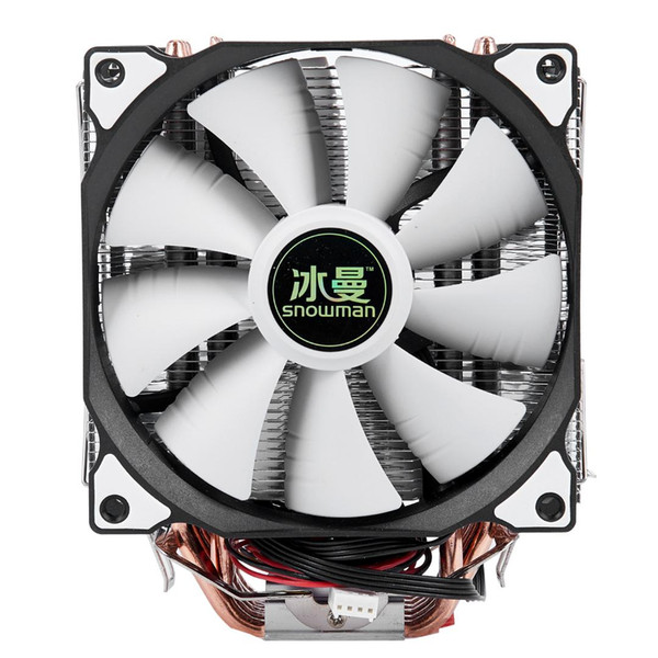 SNOWMAN 4PIN CPU cooler 6 heatpipe Double fans cooling 12cm fan LGA775 1151 115x 1366 support Intel AMD