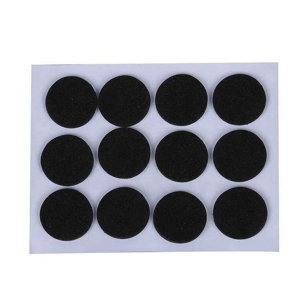 12 Pcs Round Black Foam Nonslip Legs Pad for Laptop Notebook