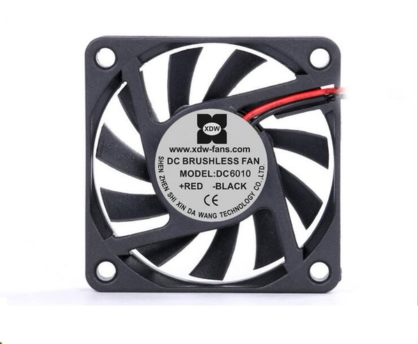 XDW-FANS DC 12Volt 2Pin 6010 6cm 60mm x 10mm Industrial OEM Cooling Fan Industrial Fan for Computer Case, Network Cabinet, Industrial Equip