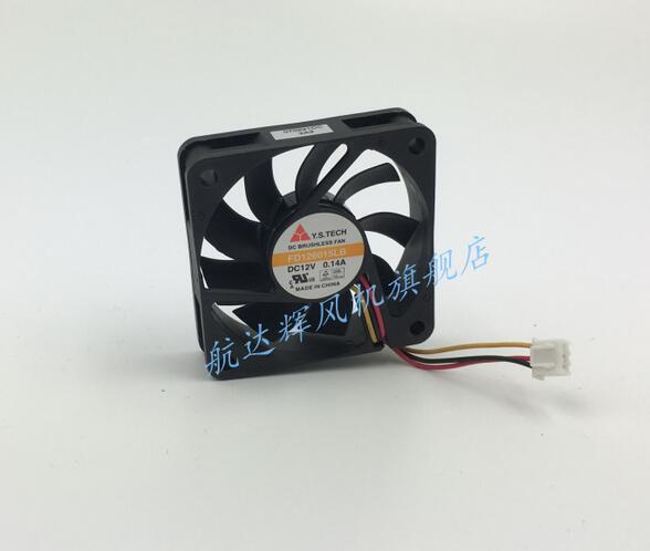 Y.S.TECH FD126015LB 6015 12V 0.14A 3 line power fan CPU fan