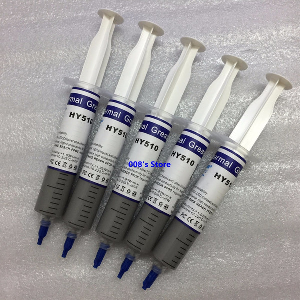 New 30g Gray Thermal Grease Paste HY510 >1.93W/m-k CPU GPU HeatSink Laptop NotDesktop Cooler CPU GPU Syringe Silicone Pads