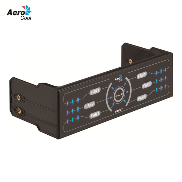 AeroCool F6XT Fan Controller Adjustable Dual Led Control Panel for DIY PC