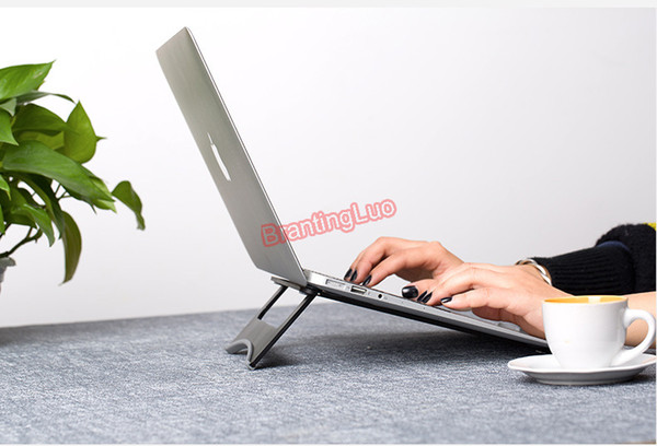 Portable High Quality Aluminum Alloy Laptop Holder Cooling Stand Foldable Ergonomic Tablet PC/ Notebook/ Smartphone Stand