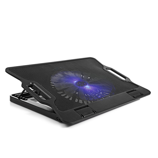 Notebook Cooling Pad NCP86 Cooling Pad for 15.6 inch Laptop 200mm Fan With Blue LED Cooler Adjustable Stand 600RPM LED Light