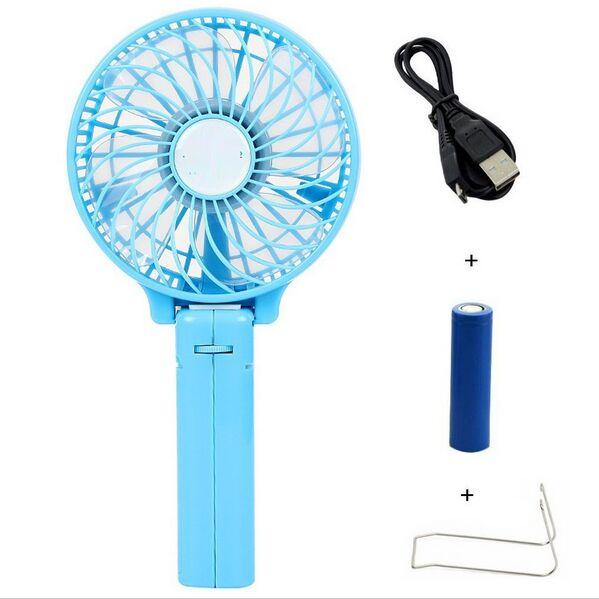 ALKcar Foldable Hand Fans Battery Operated Rechargeable Handheld Mini Fan Electric Personal Fans Hand Bar Desktop Fan