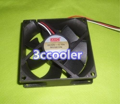 AVC 8025 8025R12M 12V 0.15A 3Wire 8cm Cooling Fan