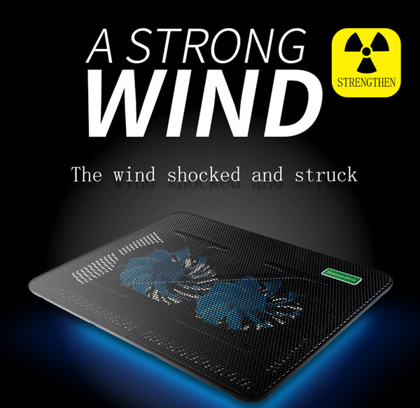 Peso ligero portátil almohadillas de refrigeración CoolCold K19 USB dos Fans Super Cool juego portátil refrigerador Pad para 14 15,6 17 pulg