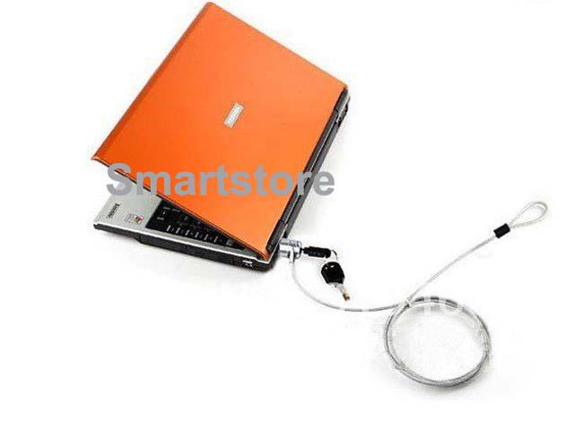 100pcs/lot LEAO Laptop PC Notebook Security Cable Chain Key Lock with 2 keys Free Shipping 0001