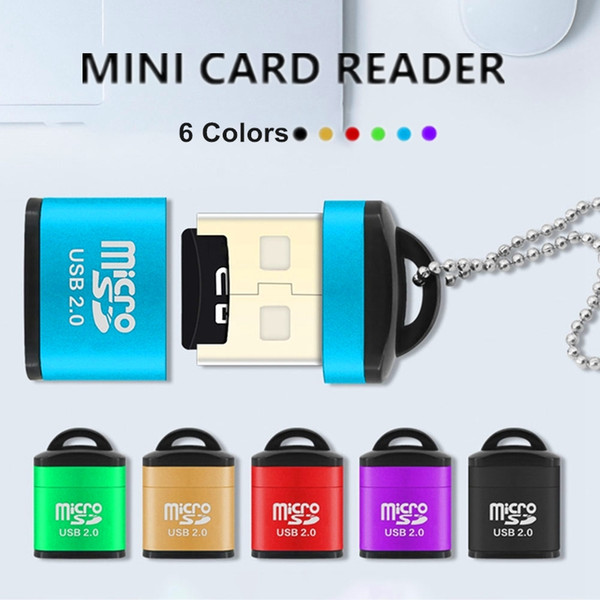 High speed Mini USB 2.0 Card Reader T-flash card reader maximum support 256GB micro sd card reader adapter