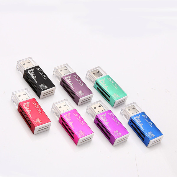 All in one USB 2.0 Multi Memory Card Reader for Micro SD/TF M2 MMC SDHC MS Memory Stick