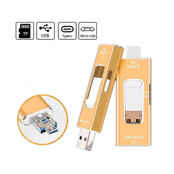 3 In 1 USB 3.1 Type C & Micro USB OTG Card Reader Micro SD TF Type-C Card Adapter for Samsung S9 Macbook