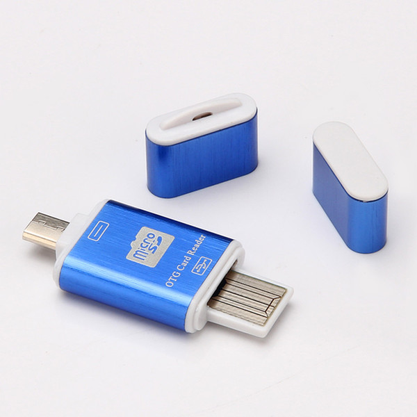 USB 2.0 2 in 1 OTG Card Reader Micro OTG TF/SD Card Reader Flash Drive Adapter For Samsung Android /PC