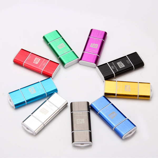 2 in 1 USB Male To Micro USB Dual Slot OTG Adapter With TF/SD Memory Card Reader For Android Smartphone Tablet Samsung