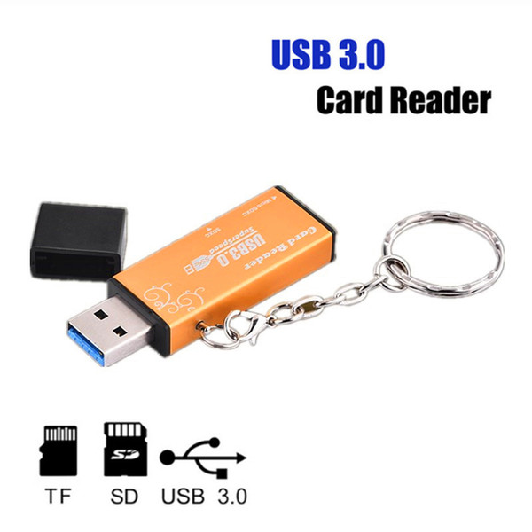 High Speed 2 In 1 USB 3.0 SD TF Card Reader Adapter Adaptor Laptop Computer for Micro TF Flash Memory Card