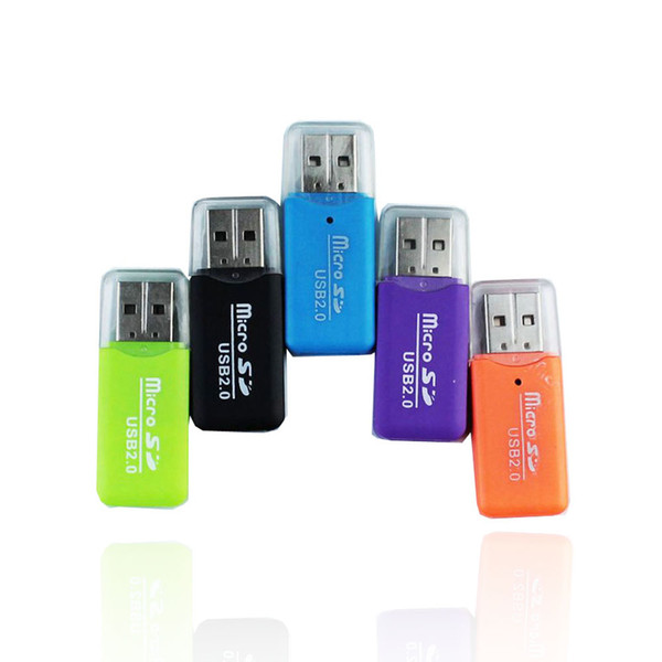 Handisk high quality Mini USB 2.0 Card Reader for Micro SD Card TF card Adapter Plug and play colourful choose from ER001