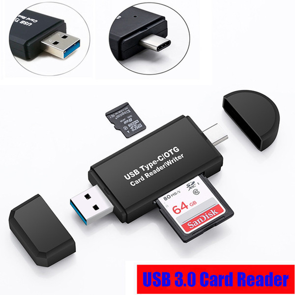 SD Card Reader USB 3.0 OTG Micro USB Type C Card Reader Lector SD Memory Card Reader For Micro SD TF USB Type-C OTG Cardreader