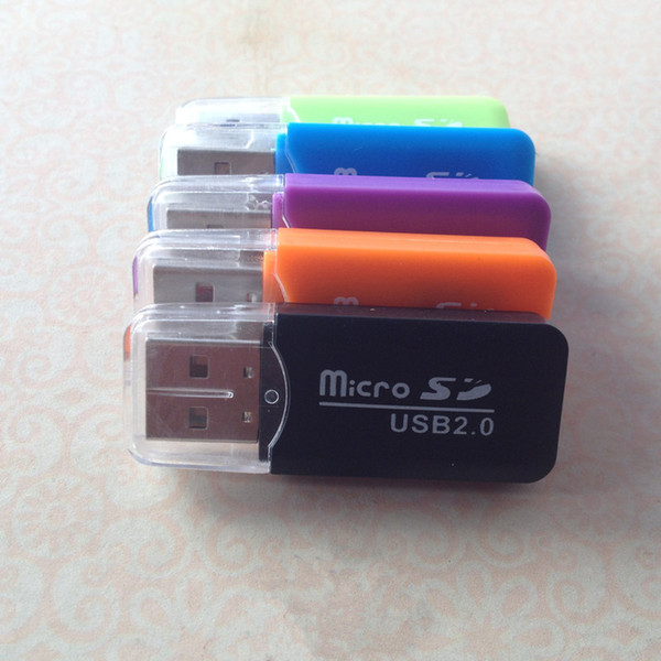 mobile phone memory card reader TF card readers small multi-purpose high-speed USB 2.0 SD Reader with Blister package