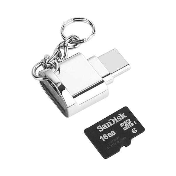 2018 USB 3.1 Type C Micro SD TF Memory Card Reader OTG Zinc Alloy Adapter For Android Samsung Note7 Ipad Macbook Notebook Retail-Package