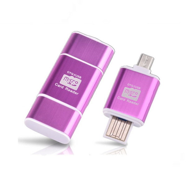 2 in 1 OTG Card reader USB Male To Micro USB OTG Adapter With TF/SD Card Reader For Samsung huawei xiaomi PC