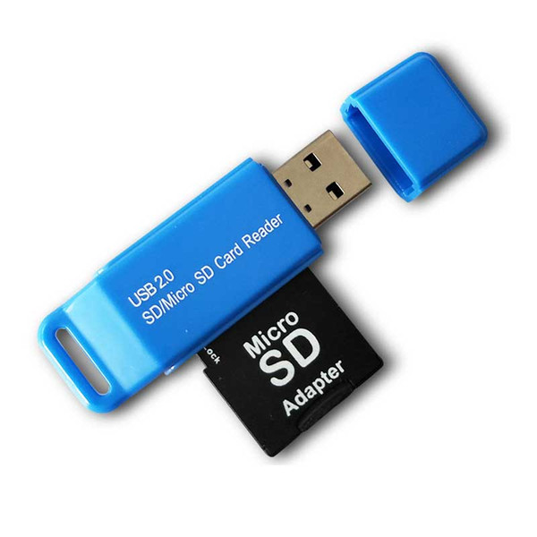 Universal SD TF card reader USB high speed transmission colorful Mobile camera digital player equipment memory card reader