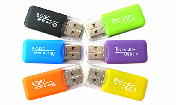 1000pcs High Speed Mini USB 2.0 Micro SD TF T-Flash Memory Card Reader Adapter FREE SHIPPING