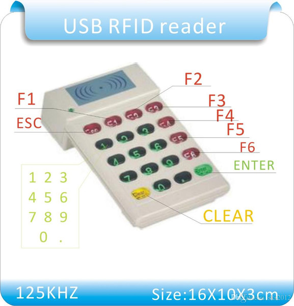 HCE 706 USB port 125KHz RFID Proximity ID Card Reader+number keyboard