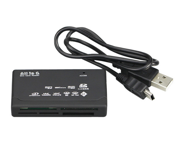 Universal Micro All in One Memory Card Reader USB External SD SDHC Mini Micro M2 MMC XD CF Read and Write Flash Memory Card