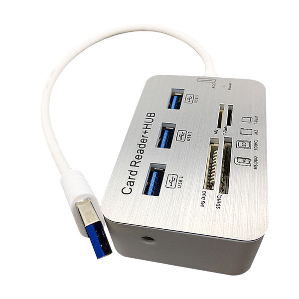 Usb3.0 splitter mobile phone memory card multi-function card reader hub computer hub one for three high-speed HUB